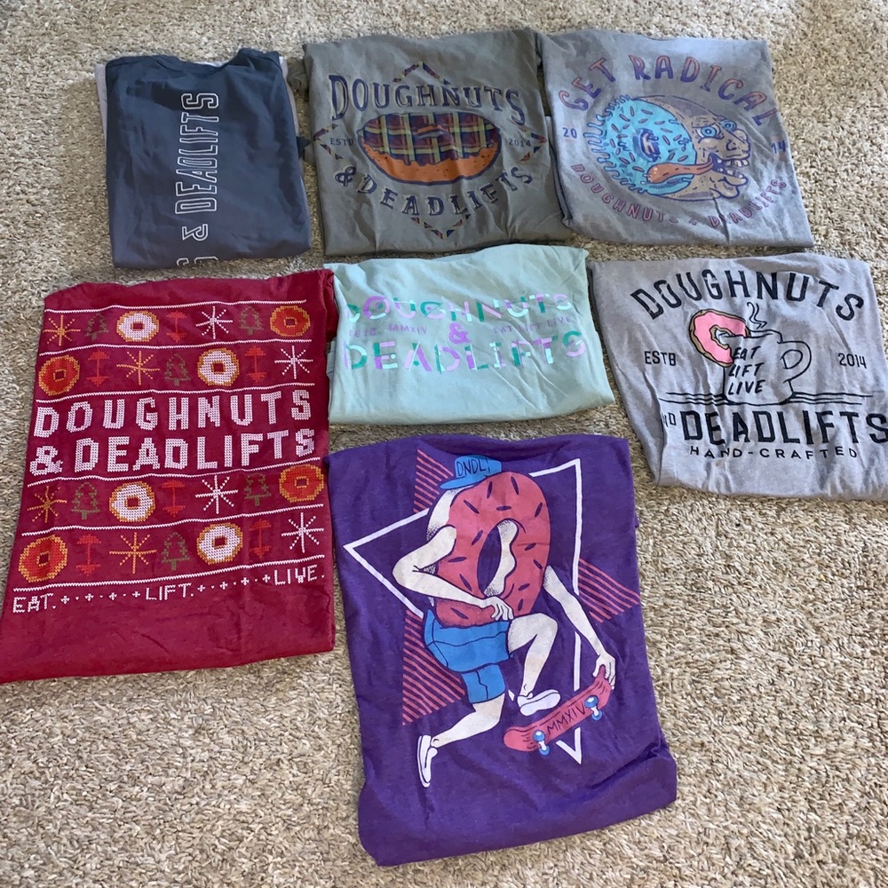 Exclusive bundle of Doughnuts & Deadlifts shirts.